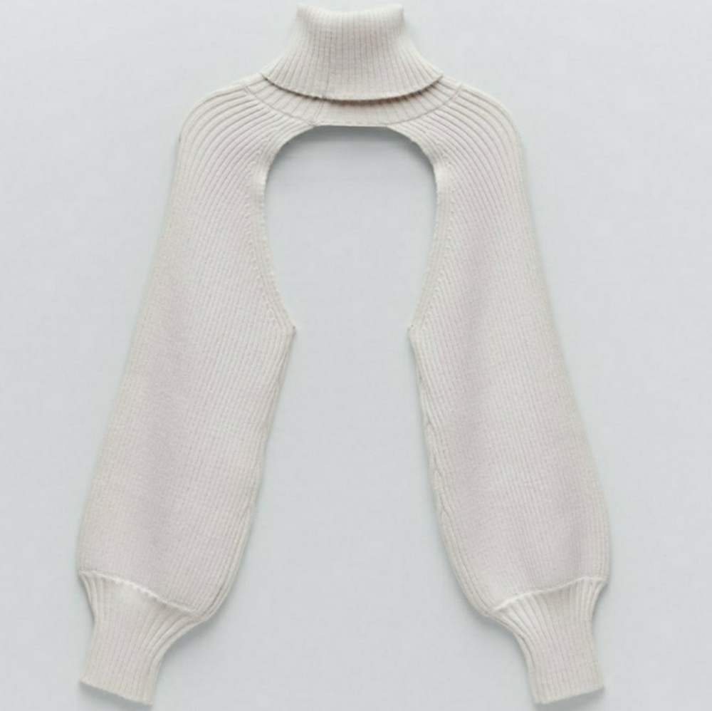 NWT ZARA Turtleneck sleeves scarf/knit arm warmers